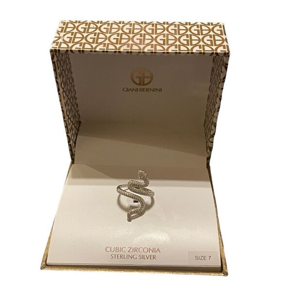 NWT GIANI BERNINI
Cubic Zirconia Snake Ring in Sterling Silver size 7 - Picture 8 of 8